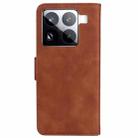 For Xiaomi 15 Pro Skin Feel Pure Color Flip Leather Phone Case(Brown) - 3