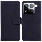 For Xiaomi 15 Pro Skin Feel Pure Color Flip Leather Phone Case(Black) - 1