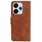 For Xiaomi Redmi 13 4G Skin Feel Pure Color Flip Leather Phone Case(Brown) - 3