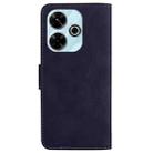 For Xiaomi Redmi 13 4G Skin Feel Pure Color Flip Leather Phone Case(Black) - 3