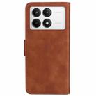 For Xiaomi Redmi K70 / K70 Pro Skin Feel Pure Color Flip Leather Phone Case(Brown) - 3