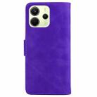 For Redmi Note 14 4G 163.25mm Skin Feel Pure Color Flip Leather Phone Case(Purple) - 3