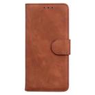 For Redmi Note 14 4G 163.25mm Skin Feel Pure Color Flip Leather Phone Case(Brown) - 2