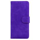 For Redmi Note 14 4G 164.84mm Skin Feel Pure Color Flip Leather Phone Case(Purple) - 2