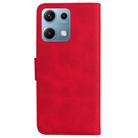 For Redmi Note 14S 4G Skin Feel Pure Color Flip Leather Phone Case(Red) - 3