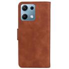 For Redmi Note 14S 4G Skin Feel Pure Color Flip Leather Phone Case(Brown) - 3
