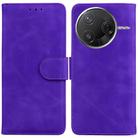 For Redmi K80 / K80 Pro / Xiaomi Poco F7 Pro Skin Feel Pure Color Flip Leather Phone Case(Purple) - 1