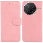 For Redmi K80 / K80 Pro / Xiaomi Poco F7 Pro Skin Feel Pure Color Flip Leather Phone Case(Pink) - 1