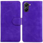For Redmi Turbo 4 / Xiaomi Poco X7 Pro Skin Feel Pure Color Flip Leather Phone Case(Purple) - 1