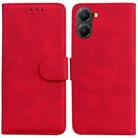 For Redmi Turbo 4 / Xiaomi Poco X7 Pro Skin Feel Pure Color Flip Leather Phone Case(Red) - 1