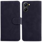 For Redmi Turbo 4 / Xiaomi Poco X7 Pro Skin Feel Pure Color Flip Leather Phone Case(Black) - 1