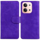 For Redmi 15C 4G 173.1mm / 15C 5G 173.1mm Skin Feel Pure Color Flip Leather Phone Case(Purple) - 1