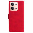 For Redmi 15C 4G 173.1mm / 15C 5G 173.1mm Skin Feel Pure Color Flip Leather Phone Case(Red) - 3