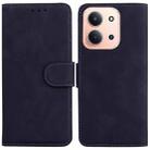 For Redmi 15C 4G 173.1mm / 15C 5G 173.1mm Skin Feel Pure Color Flip Leather Phone Case(Black) - 1