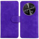For Huawei nova 12i 4G Global Skin Feel Pure Color Flip Leather Phone Case(Purple) - 1