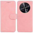 For Huawei nova 12i 4G Global Skin Feel Pure Color Flip Leather Phone Case(Pink) - 1