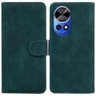 For Huawei nova 12 Pro Skin Feel Pure Color Flip Leather Phone Case(Green) - 1