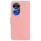 For Huawei nova 12 Pro Skin Feel Pure Color Flip Leather Phone Case(Pink) - 3