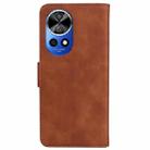 For Huawei nova 12 Pro Skin Feel Pure Color Flip Leather Phone Case(Brown) - 3