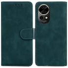 For Huawei nova 12 Skin Feel Pure Color Flip Leather Phone Case(Green) - 1