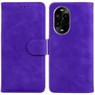 For Huawei nova 13 Pro Skin Feel Pure Color Flip Leather Phone Case(Purple) - 1