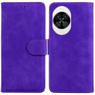 For Huawei nova 14 Skin Feel Pure Color Flip Leather Phone Case(Purple) - 1