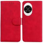 For Huawei nova 14 Skin Feel Pure Color Flip Leather Phone Case(Red) - 1