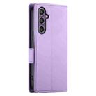 For Samsung Galaxy S24 5G Side Buckle Magnetic Frosted Leather Phone Case(Purple) - 3