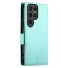 For Samsung Galaxy S24 Ultra 5G Side Buckle Magnetic Frosted Leather Phone Case(Mint Green) - 3