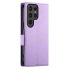 For Samsung Galaxy S24 Ultra 5G Side Buckle Magnetic Frosted Leather Phone Case(Purple) - 3