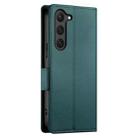 For Samsung Galaxy S23 5G Side Buckle Magnetic Frosted Leather Phone Case(Dark Green) - 3