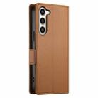 For Samsung Galaxy S23+ 5G Side Buckle Magnetic Frosted Leather Phone Case(Brown) - 3