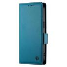 For Samsung Galaxy S23 FE 5G Side Buckle Magnetic Frosted Leather Phone Case(Blue) - 2