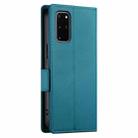 For Samsung Galaxy S20+ 5G Side Buckle Magnetic Frosted Leather Phone Case(Blue) - 3