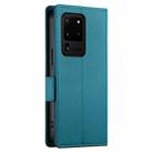 For Samsung Galaxy S20 Ultra 5G Side Buckle Magnetic Frosted Leather Phone Case(Blue) - 3