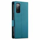 For Samsung Galaxy S20 FE 5G Side Buckle Magnetic Frosted Leather Phone Case(Blue) - 3