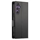 For Samsung Galaxy S25 5G Side Buckle Magnetic Frosted Leather Phone Case(Black) - 3