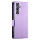 For Samsung Galaxy S25 5G Side Buckle Magnetic Frosted Leather Phone Case(Purple) - 3