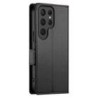 For Samsung Galaxy S25 Ultra 5G Side Buckle Magnetic Frosted Leather Phone Case(Black) - 3