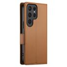 For Samsung Galaxy S25 Ultra 5G Side Buckle Magnetic Frosted Leather Phone Case(Brown) - 3