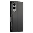 For Samsung Galaxy S25 Edge 5G Side Buckle Magnetic Frosted Leather Phone Case(Black) - 3