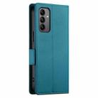 For Samsung Galaxy A05s Side Buckle Magnetic Frosted Leather Phone Case(Blue) - 3