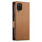For Samsung Galaxy A12 5G / M12 Side Buckle Magnetic Frosted Leather Phone Case(Brown) - 3