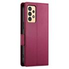 For Samsung Galaxy A13 4G / 5G / A04s Side Buckle Magnetic Frosted Leather Phone Case(Wine Red) - 3