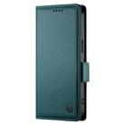 For Samsung Galaxy A14 4G / 5G Side Buckle Magnetic Frosted Leather Phone Case(Dark Green) - 2
