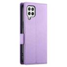 For Samsung Galaxy A22 4G Side Buckle Magnetic Frosted Leather Phone Case(Purple) - 3