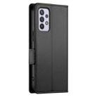For Samsung Galaxy A32 4G Side Buckle Magnetic Frosted Leather Phone Case(Black) - 3