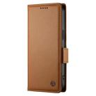 For Samsung Galaxy A32 4G Side Buckle Magnetic Frosted Leather Phone Case(Brown) - 2