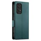 For Samsung Galaxy A53 5G Side Buckle Magnetic Frosted Leather Phone Case(Dark Green) - 3