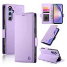 For Samsung Galaxy A54 5G Side Buckle Magnetic Frosted Leather Phone Case(Purple) - 1